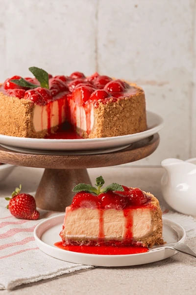 piece-classic-baked-cheesecake-strawberry-600nw-2514285939